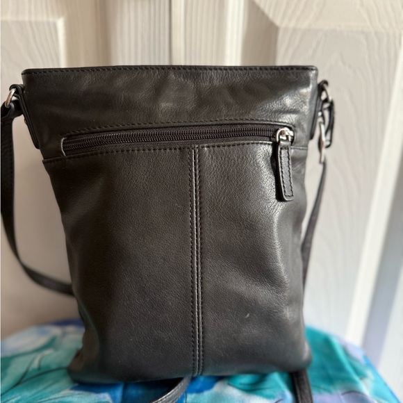 Margot Black Leather Crossbody Bag - Picture 2 of 9